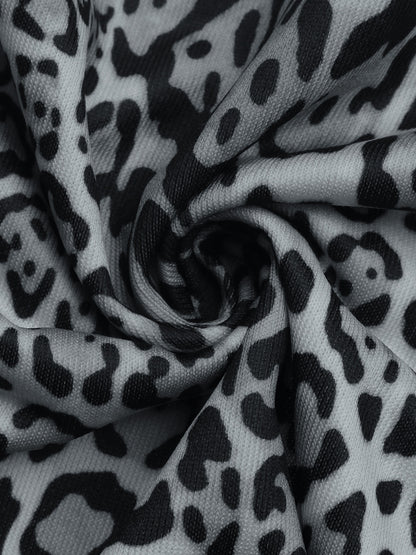 Perfee – Langärmlige Jacke mit Leopardenmuster und offener Vorderseite