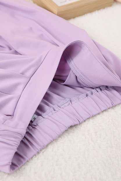 Butterweiches Set aus langärmligem Oberteil und Hose im Chorhemdstil