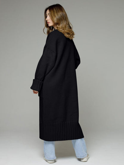 Cardigan mit offener Vorderseite und überschnittenen Schultern und Taschen