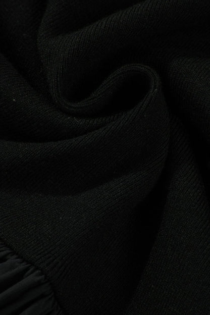 Langärmliges T-Shirt mit Schößchen und U-Ausschnitt