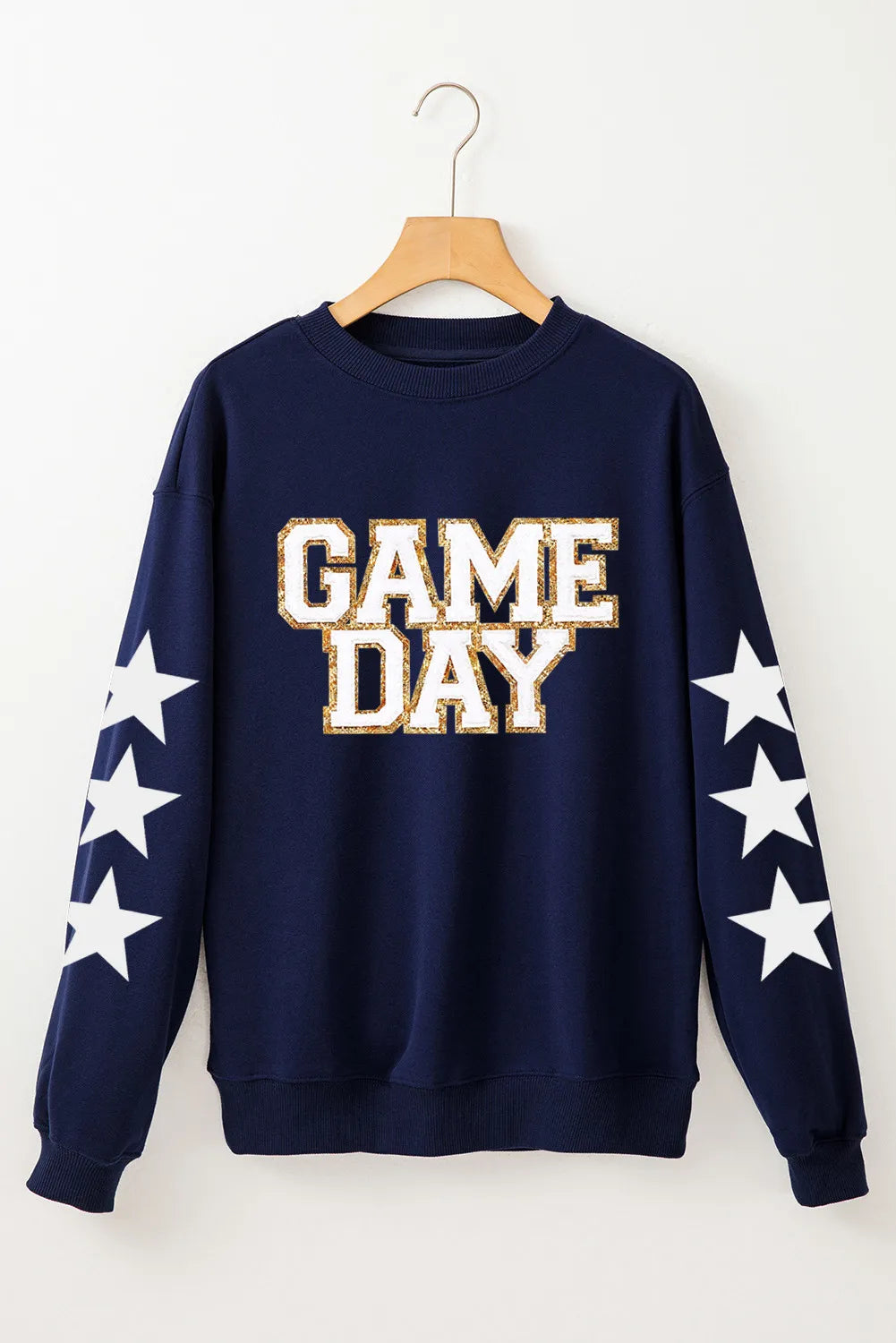 GAME DAY Star Rundhals-Langarm-Sweatshirt