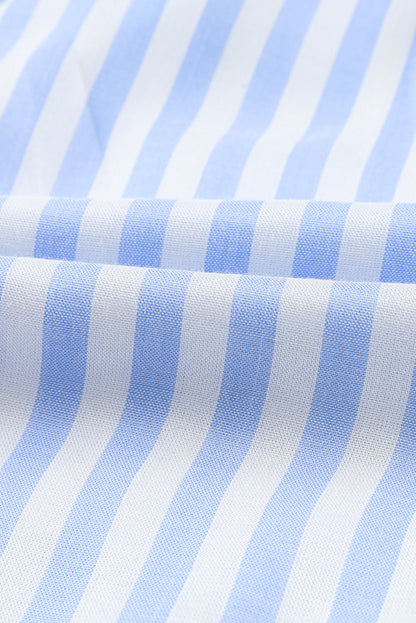 Bow Striped Kimono Sleeve Romper