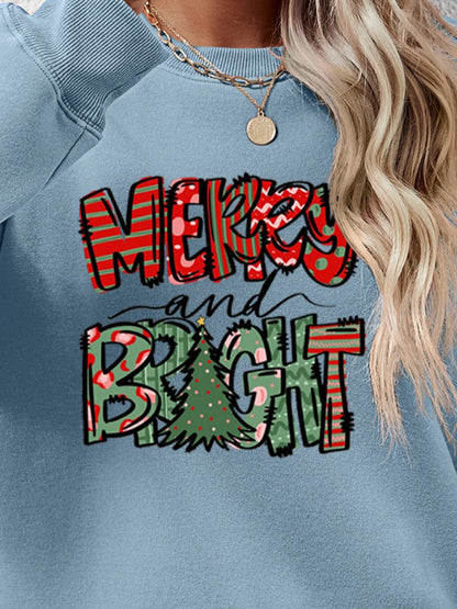 MERRY AND BRIGHT Langarm-Sweatshirt