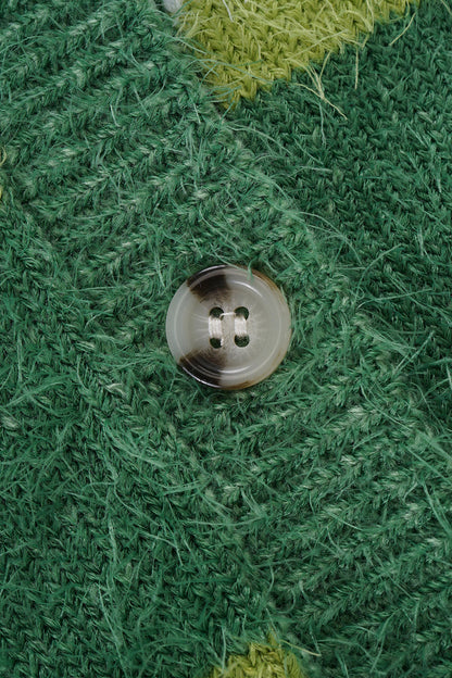 Gestreifter Cardigan mit Knöpfen und überschnittenen Schultern