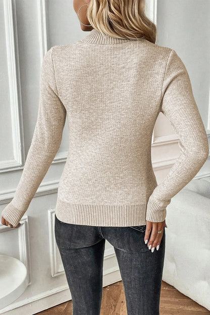 Pullover mit Rollkragen und langen Ärmeln