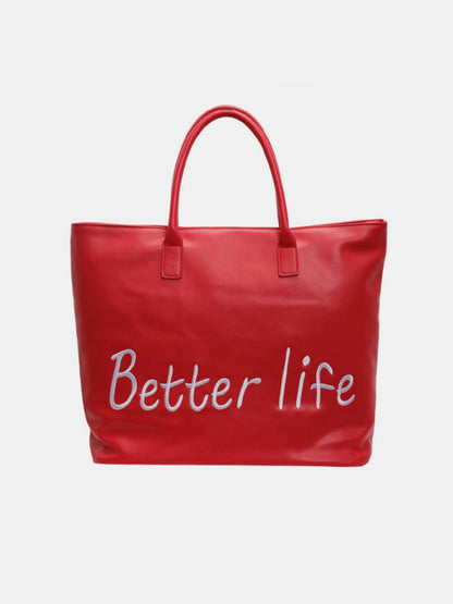 BETTER LIFE Einkaufstasche aus PU-Leder