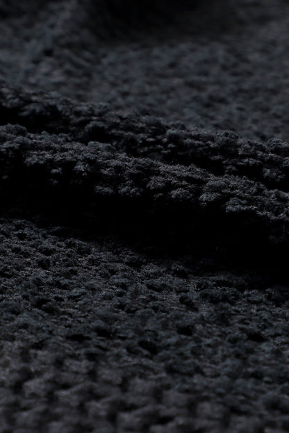 Einfarbige Strickjacke mit offener Vorderseite