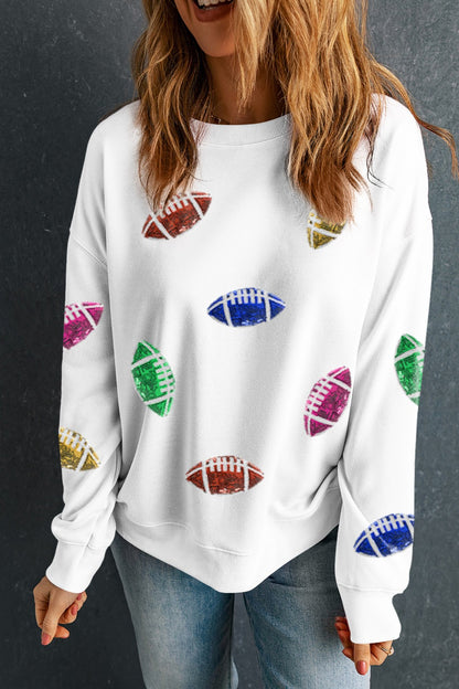 Fußball-Sweatshirt mit Rundhalsausschnitt und langen Ärmeln