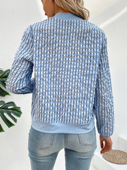 Langärmlige Jacke mit Reißverschluss