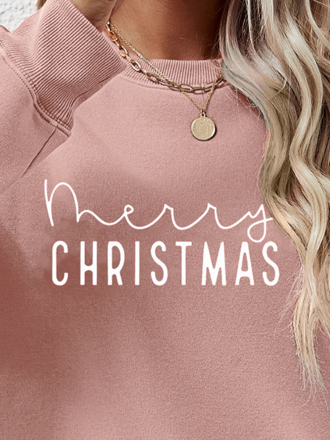 MERRY CHRISTMAS Sweatshirt mit überschnittenen Schultern