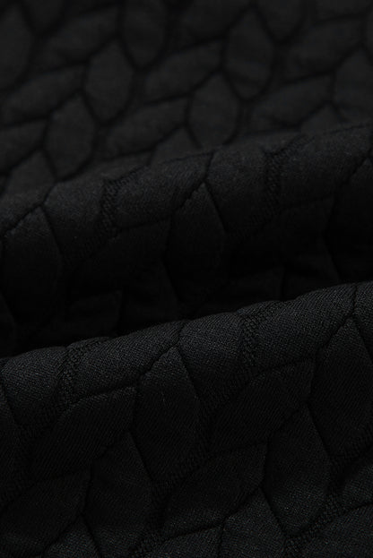 Sweatshirt mit Rundhalsausschnitt und langen Ärmeln und Struktur