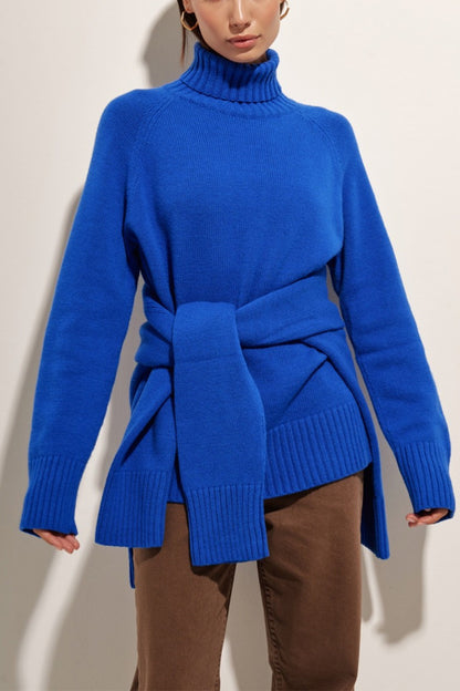 Rollkragenpullover mit Raglanärmeln