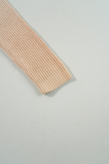 Pullover mit seitlichem Schlitz und Rundhalsausschnitt und langen Ärmeln