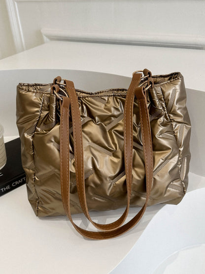 Schultertasche aus strukturiertem Polyester