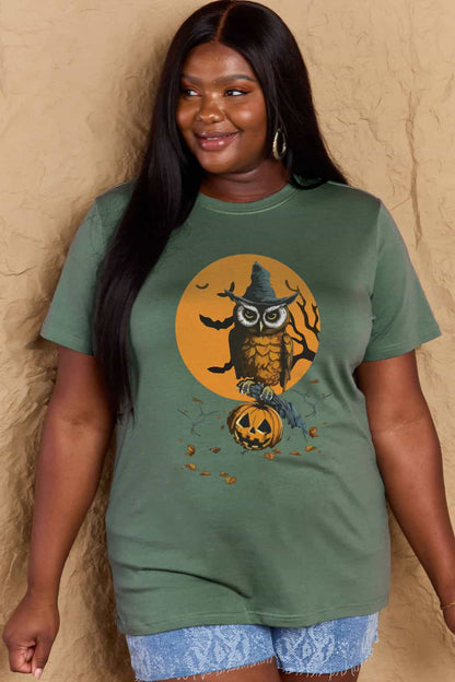 Simply Love – Baumwoll-T-Shirt in voller Größe mit Halloween-Motiv und Grafik