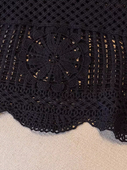 Durchbrochenes Tanktop mit U-Ausschnitt