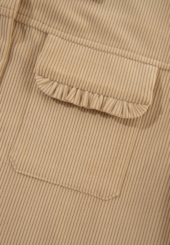 Langärmlige Hemdbluse mit Rüschen und Knöpfen