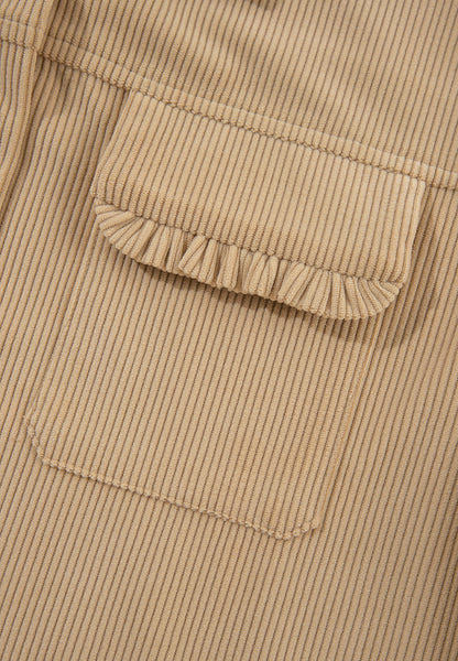 Langärmlige Hemdbluse mit Rüschen und Knöpfen