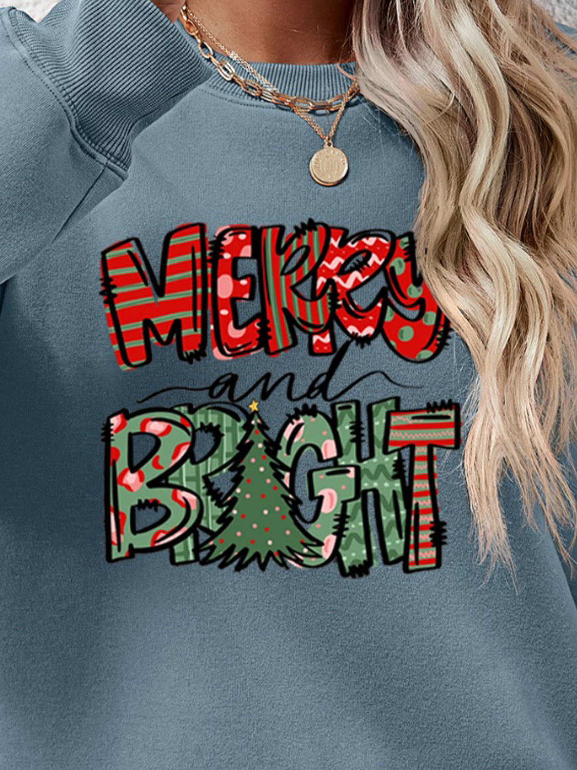 MERRY AND BRIGHT Langarm-Sweatshirt
