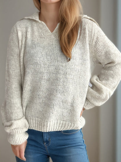 Pullover mit Kragen und langen Ärmeln