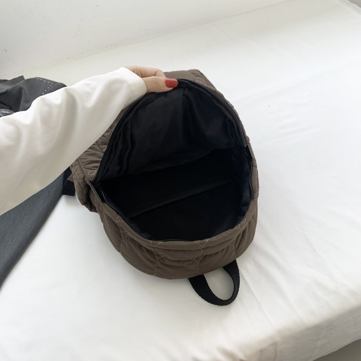 Gesteppte Rucksacktasche aus Polyester