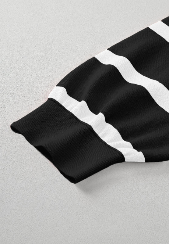 Sweatshirt mit kontrastierenden Streifen und langen Ärmeln