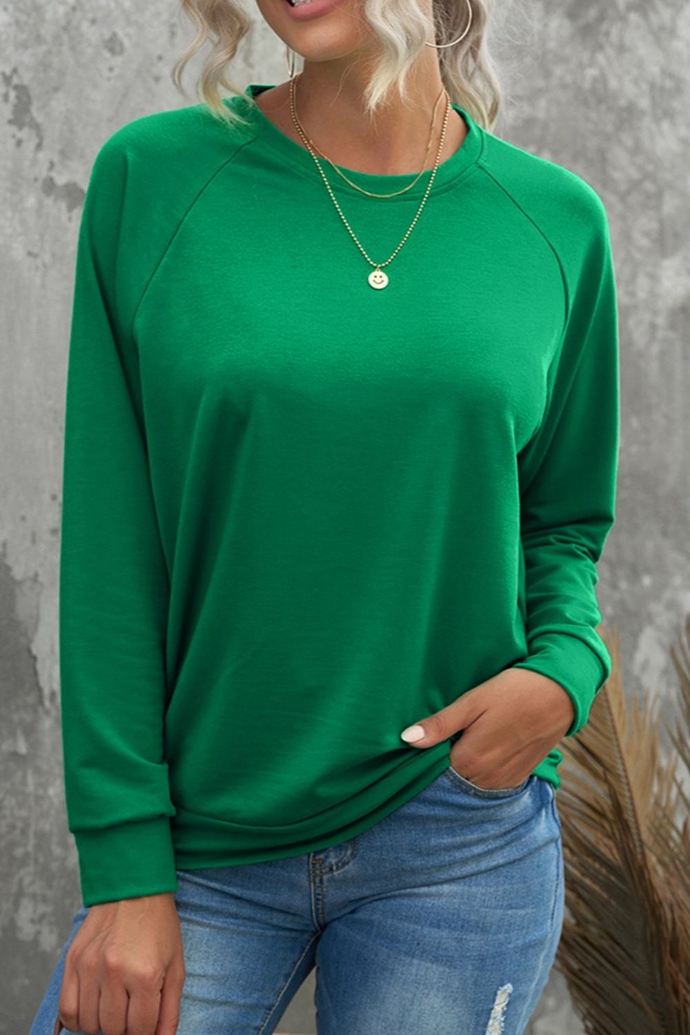 Sweatshirt mit Rundhalsausschnitt und langen Ärmeln