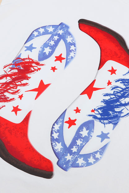 T-Shirt mit Cowboystiefel-Grafik