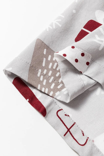 Lounge-Set mit langärmligem Oberteil und Hose mit Aufdruck