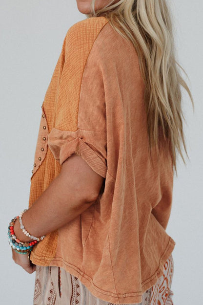 T-Shirt mit Rundhalsausschnitt und Herz-Patch