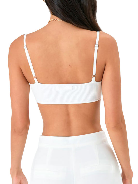 Sujetador con tirantes finos y cuello redondo