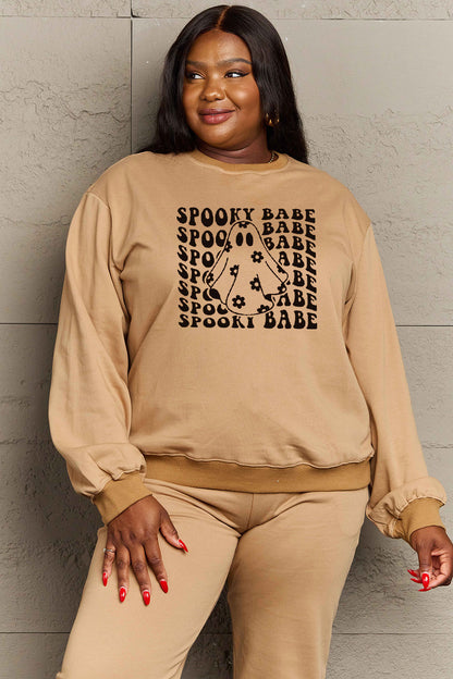 Simply Love – Sweatshirt mit Grafik „Spooky Babe“ in voller Größe