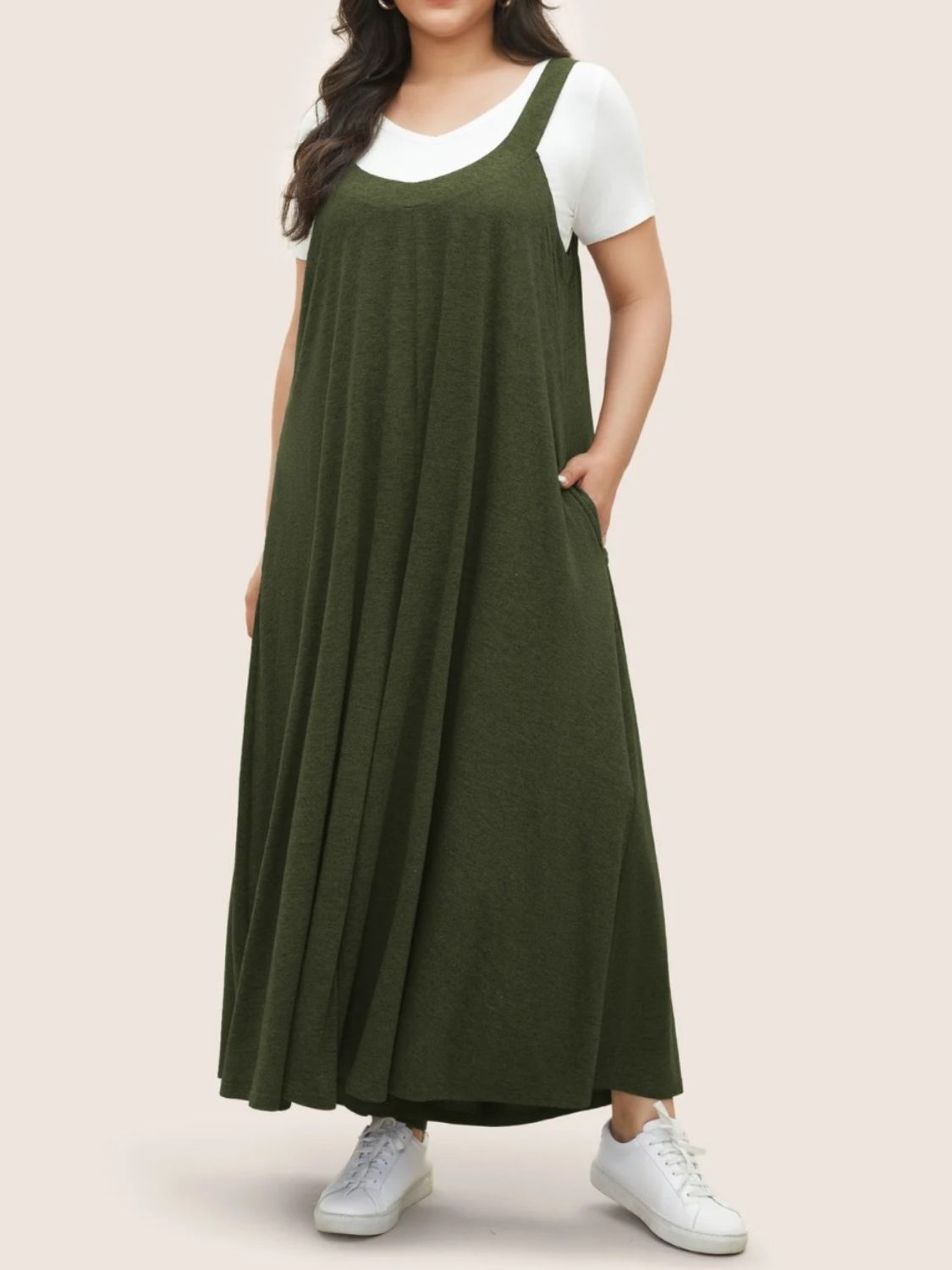 Overall mit weitem Bein und Taschen in voller Größe