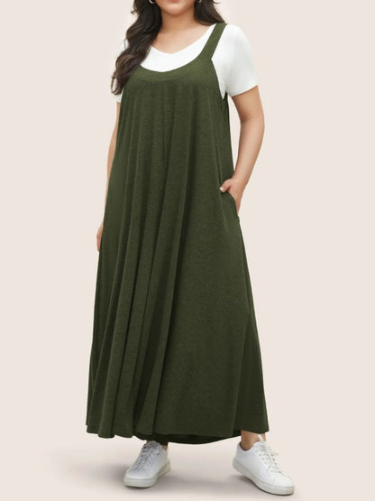 Overall mit weitem Bein und Taschen in voller Größe