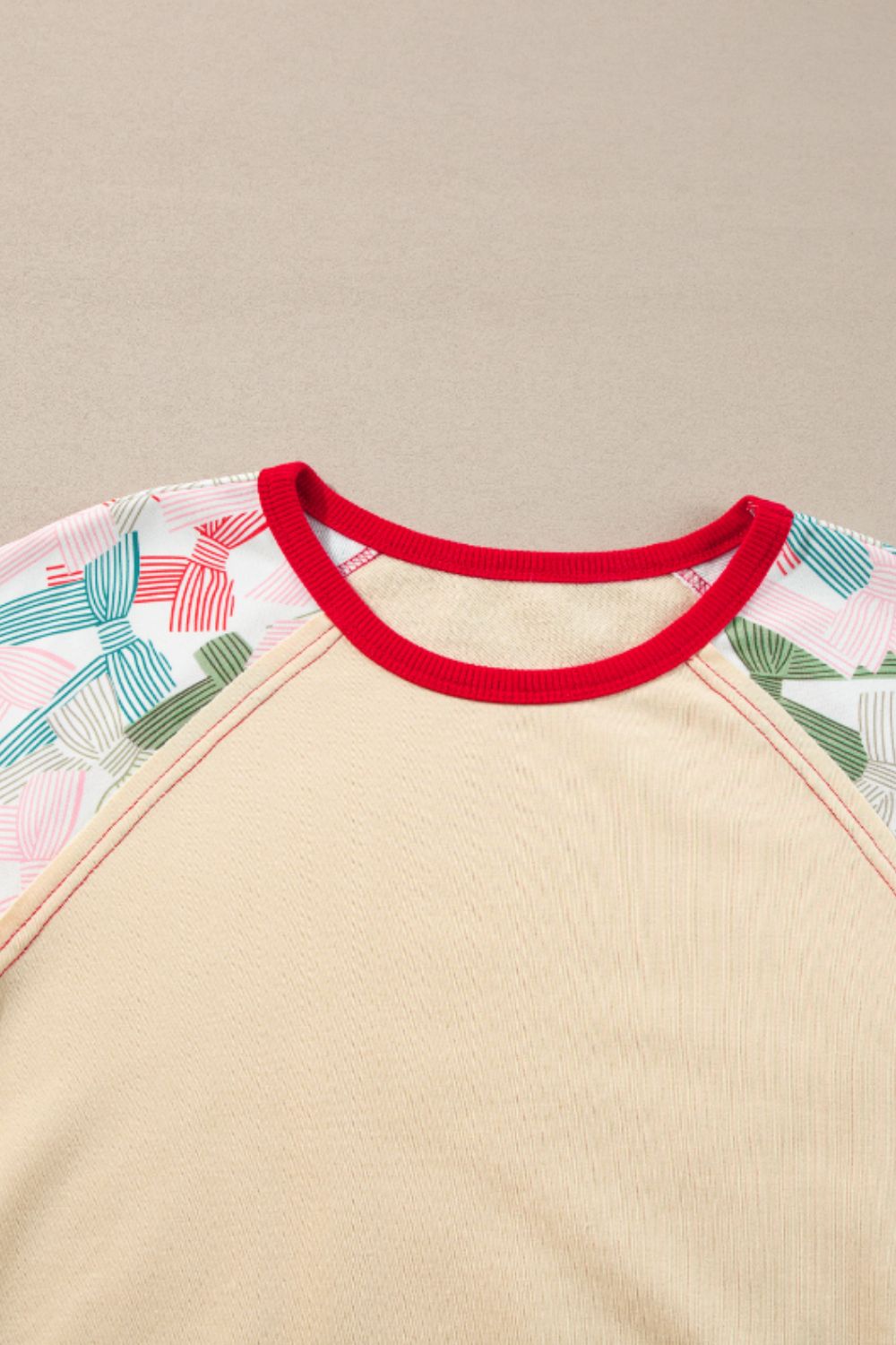 Bedrucktes Langarm-Sweatshirt mit Rundhalsausschnitt