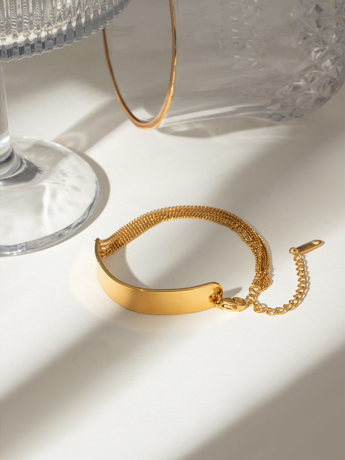 18K vergoldetes Edelstahlarmband