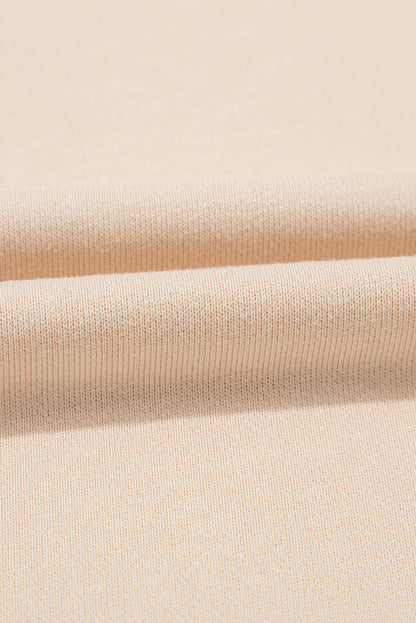 THANKS Round Neck Long Sleeve Sweatshirt