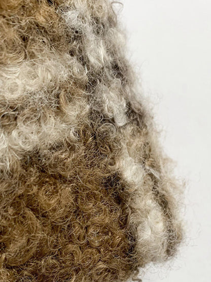 Flauschige Mini-Handtasche aus Polyester mit Reißverschluss