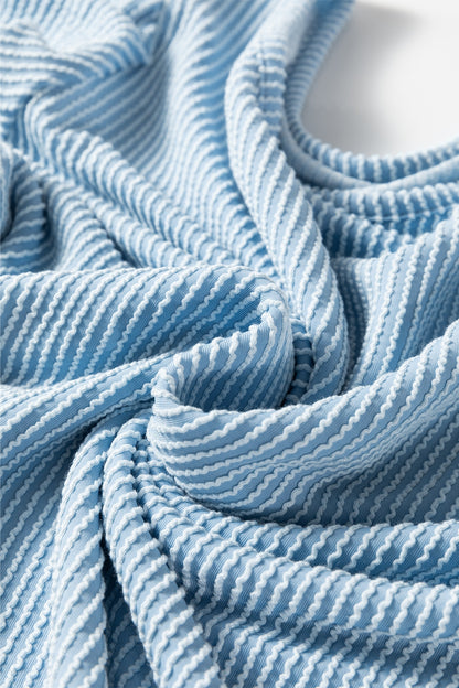 Sweatshirt mit Rundhalsausschnitt und Rüschenstruktur und langen Ärmeln