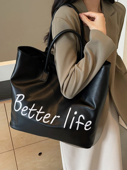BETTER LIFE Einkaufstasche aus PU-Leder