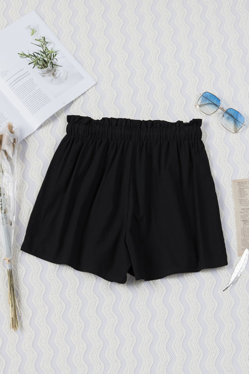 Paperbag-Shorts mit Kordelzug in der Taille