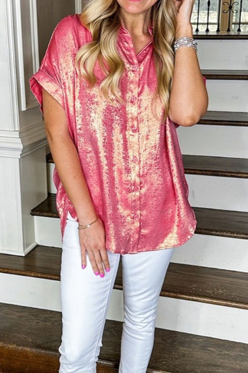 Kurzärmliges Hemd mit Knopfleiste