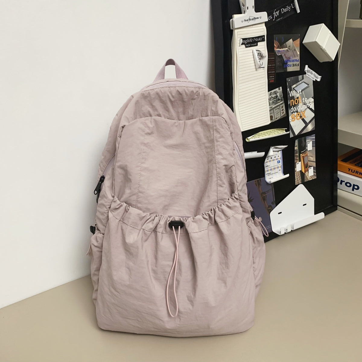 Rucksack aus Nylon mit Kordelzug