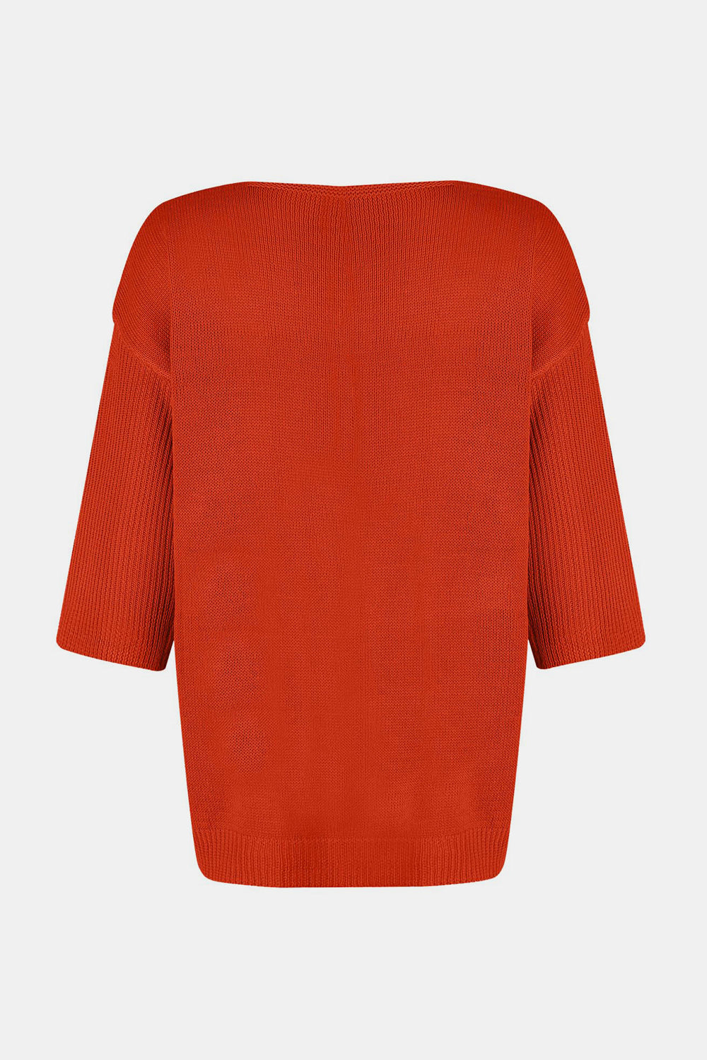 Strickoberteil mit V-Ausschnitt und Dreiviertelärmeln