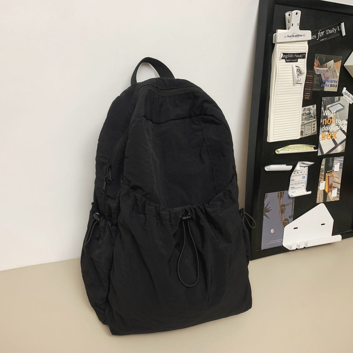 Rucksack aus Nylon mit Kordelzug