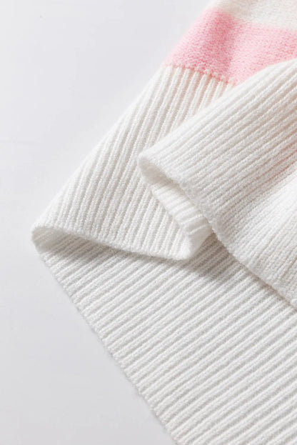 Langärmliger Pullover mit sichtbaren Nähten und Rundhalsausschnitt