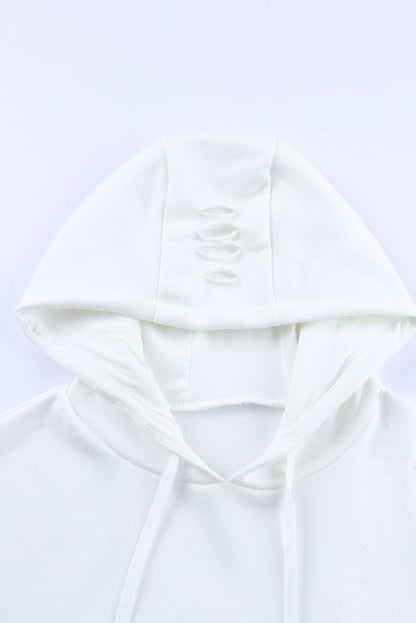 Kapuzenpullover mit Kordelzug und langen Ärmeln im Used-Look