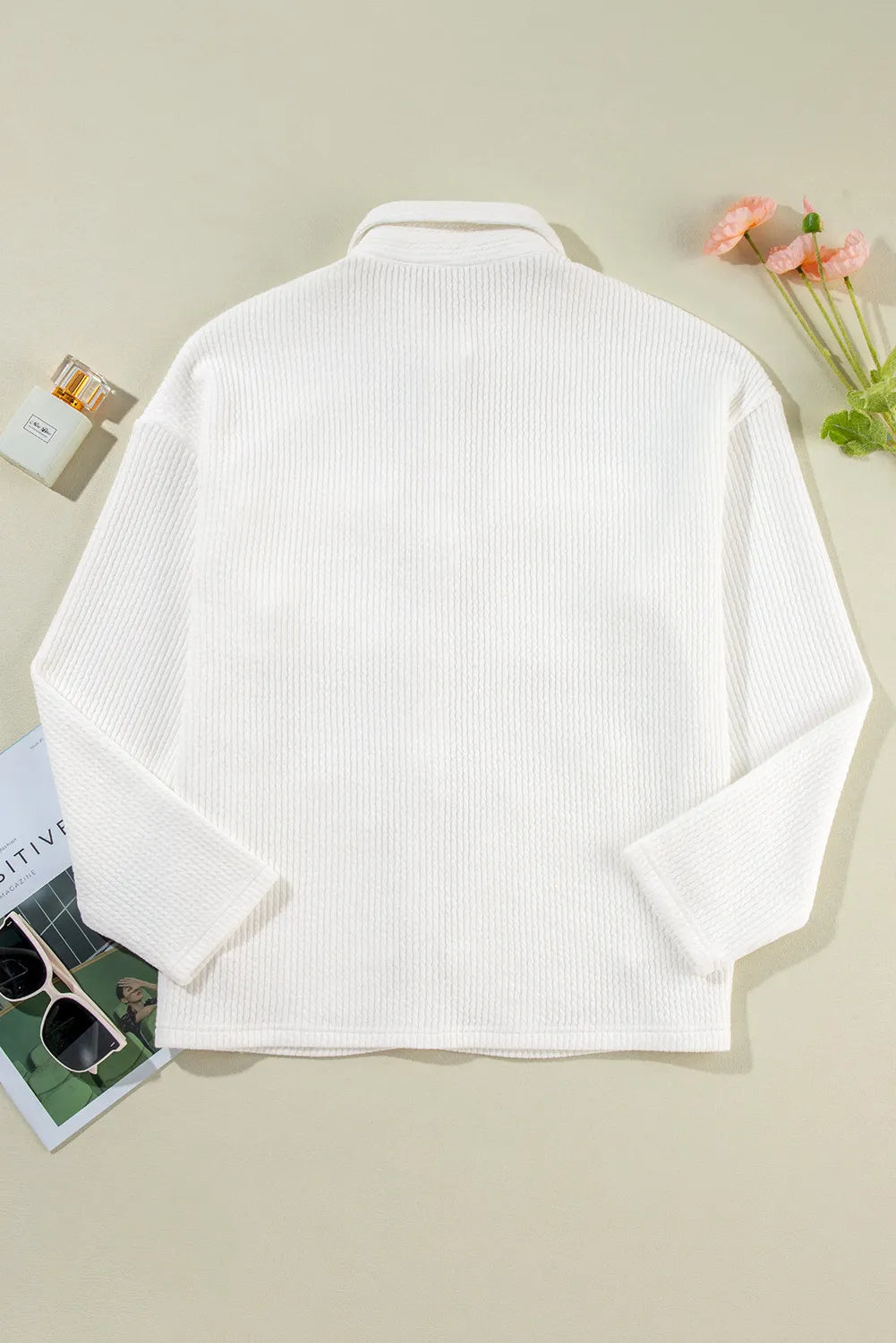 Langärmlige Hemdjacke mit Knopfleiste