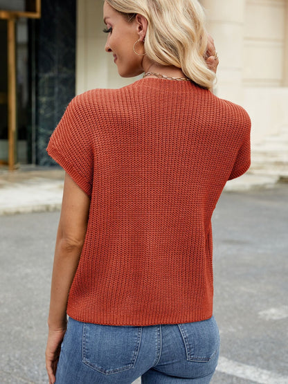 Pullover mit Rundhalsausschnitt und kurzen Ärmeln