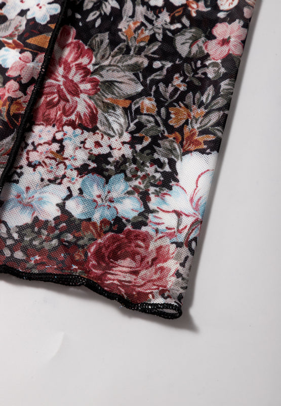 Maxirock mit Blumenmuster und elastischer Taille